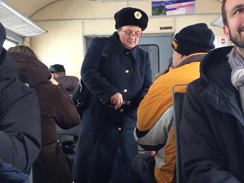 Minsk - průvodčí ve vlaku