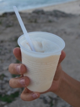 Kokosový sorbet z Guadeloupu