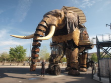 Nantes - ile de machines, pohybujici se slon