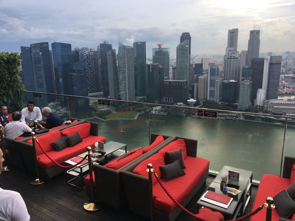 Výhled na marinu z Marina Bay Sands