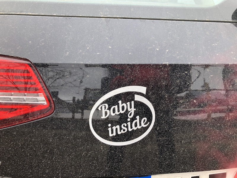 Samolepka na vozidlo Baby inside