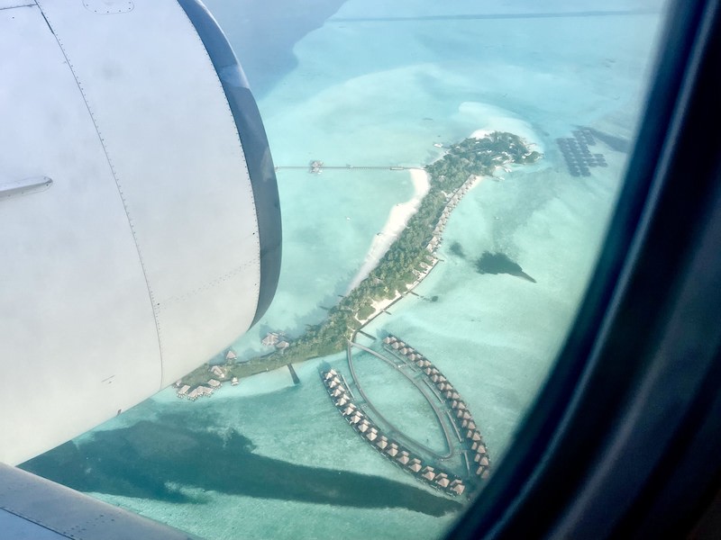 Maledivy z letadla