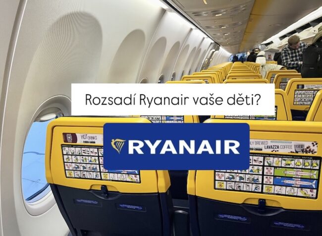 Ryanair sedadla pro děti