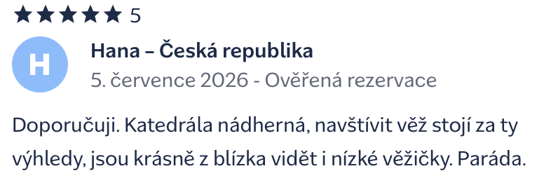 Pětihvězdičková recenze Hany na návštěvu Sagrady Família a její věže přes GetYourGuide