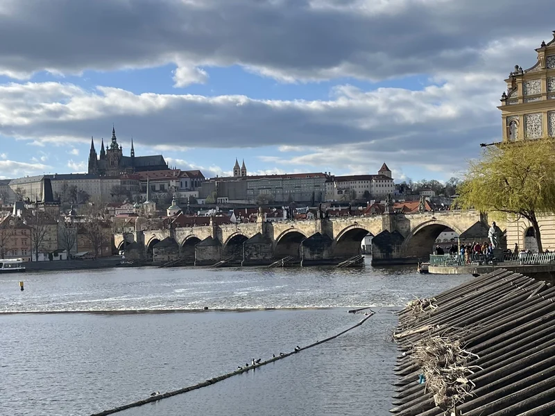 Charles Bridge and Prague Castle above the Vltava
