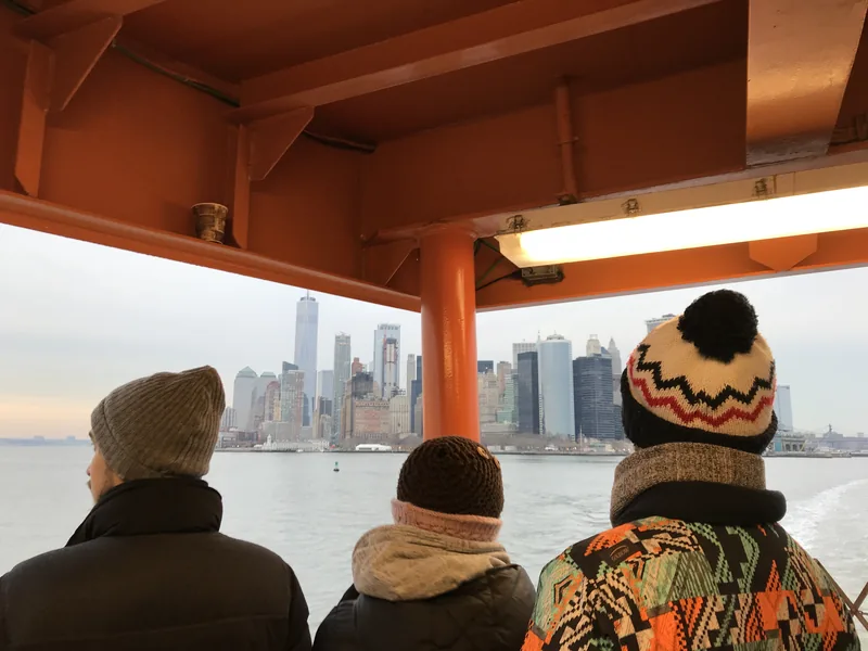 Výhled na Manhattan z paluby Staten Island Ferry